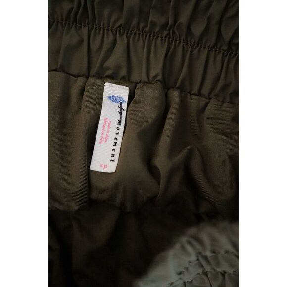 Free People Movement OB1211408 Women's Sz S Olive Green Get Your Flirt On Shorts - Picture 3 of 9